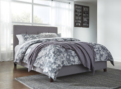Ashley - QUEEN UPHOLSTERED BED-BRWN
