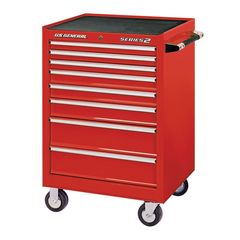2PC 26" ROLLER TOOL CABINET-RED