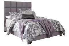 Ashley - QUEEN UPHOLSTERED BED-GRAY